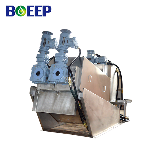 Machine d'assèchement facile de boue de filtre-presse de vis de volute d'opération pour le traitement des eaux usées